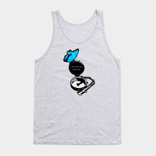 Blue butterfly | Compass | Quote Tank Top